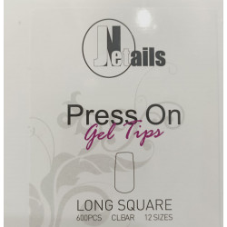 TIP GEL LONG SQUARE 600 PZ