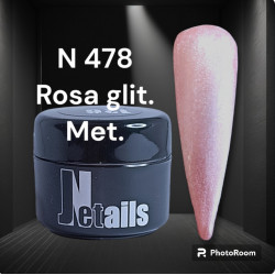 Gel Color rosa glitterato...