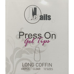 TIP GEL LONG COFFIN 600 PZ